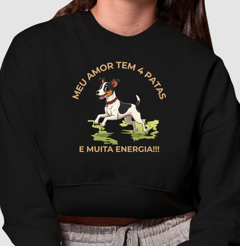 AMOR FOX PAULISTINHA - Moletom Cropped