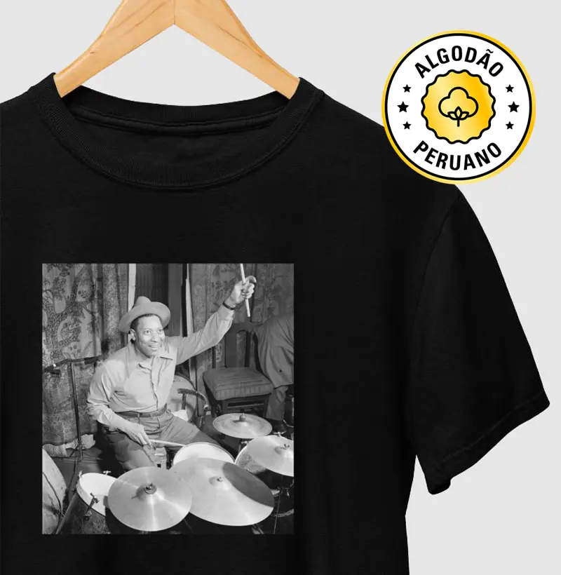 Portrait of Sidney Catlett, N.Y., 1947 - Camiseta Algodão Peruano