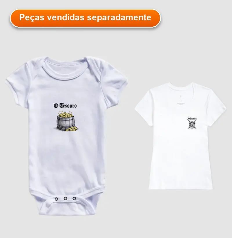  O Tesouro - Body Infantil Estampado – Mãe e Filho(a)