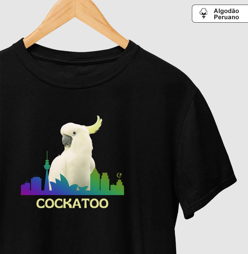 Camiseta Algodão Peruano Cacatua Galerita - Austrália 