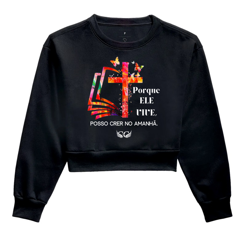 Camiseta de Páscoa Porque Ele vive