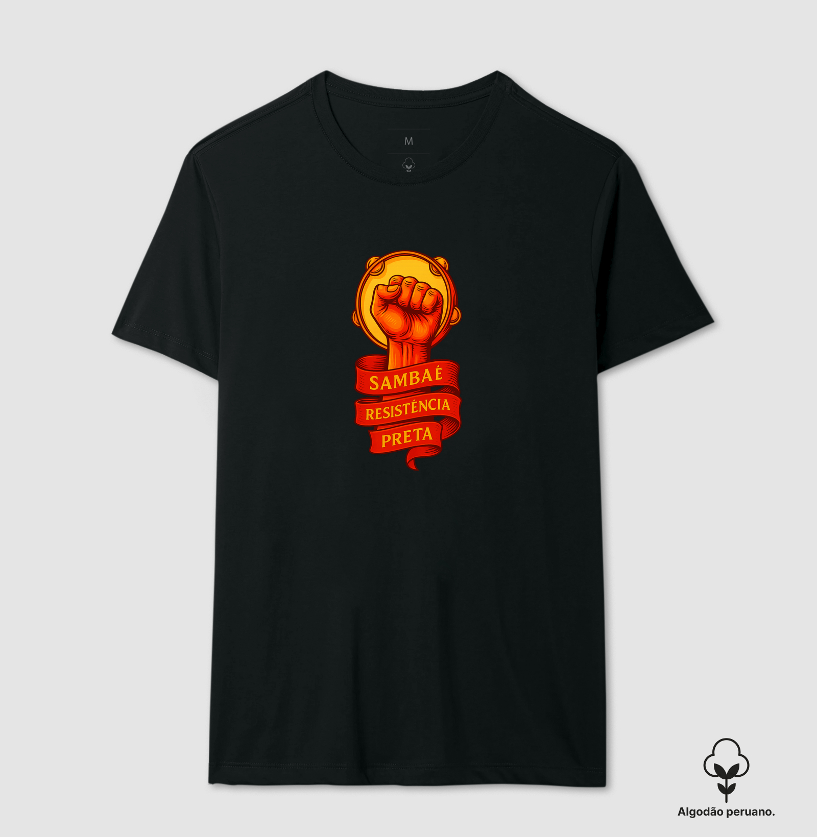 Camiseta Original Samba é Resistência Preta