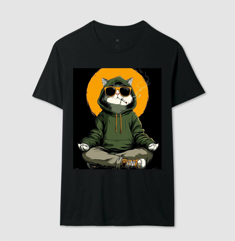  Camiseta Gato Zen