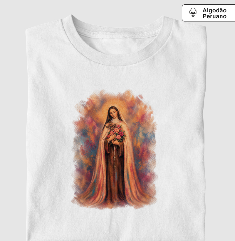 S. Teresinha menino Jesus pintura - algodão peruano