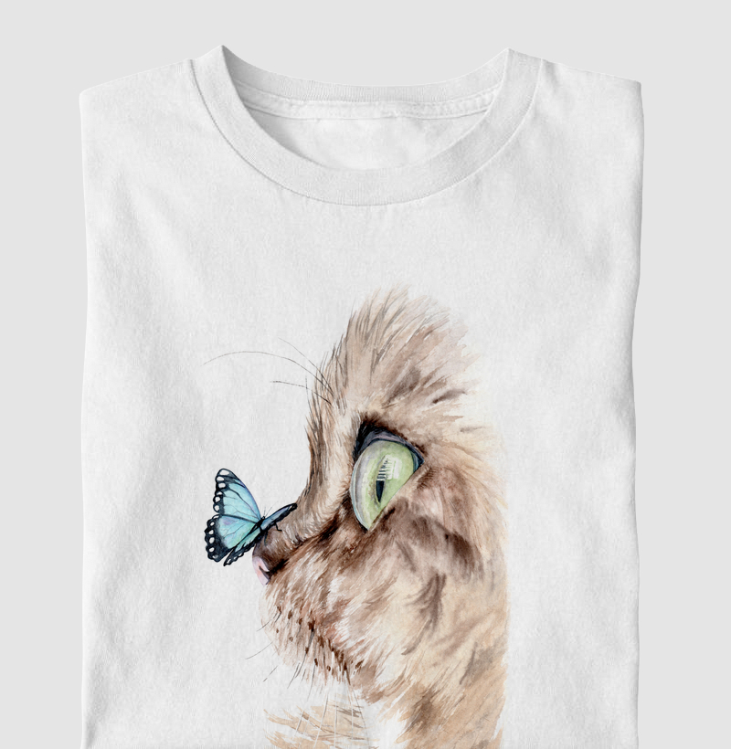 Aquarela: Borboleta no Focinho