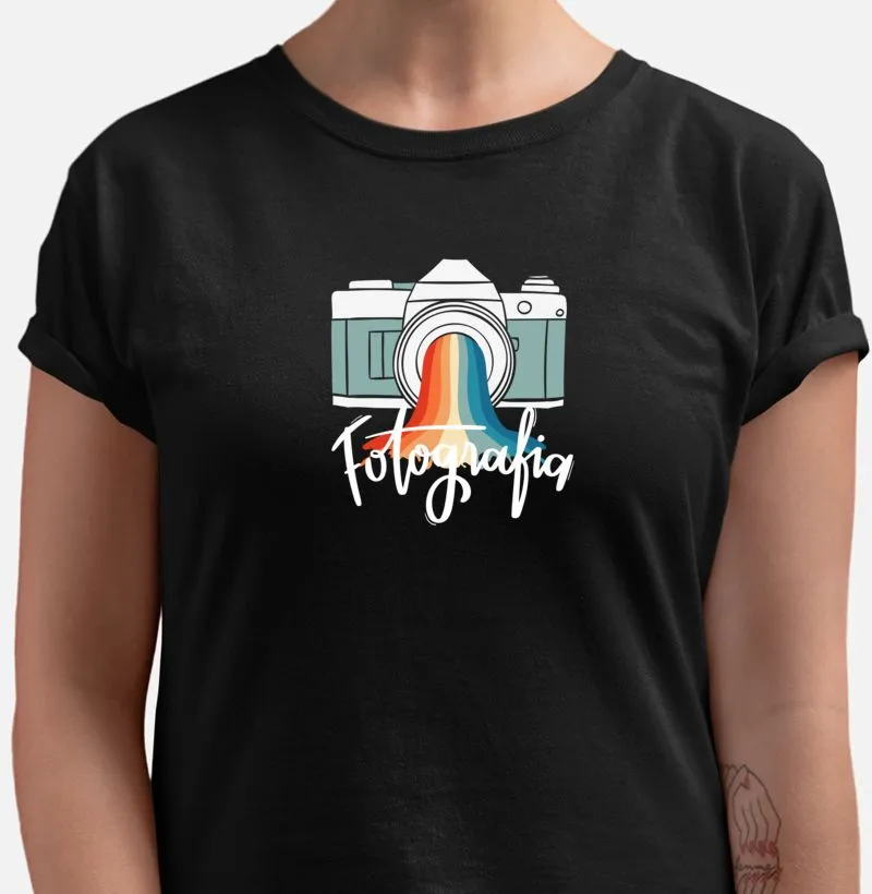 Camiseta fotografia arco íris 