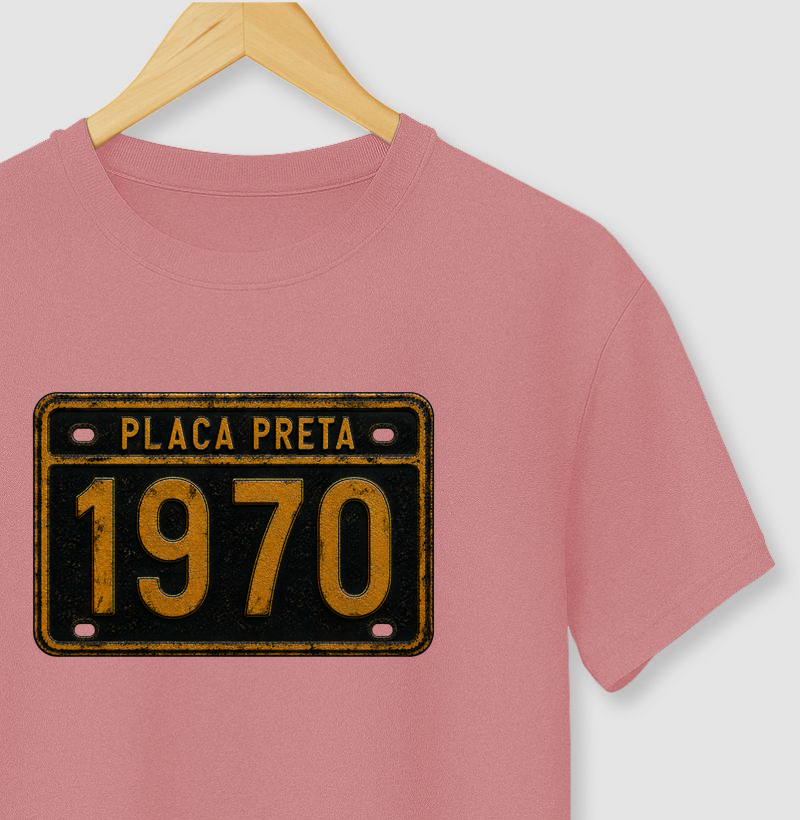 Camiseta Placa Preta 1970