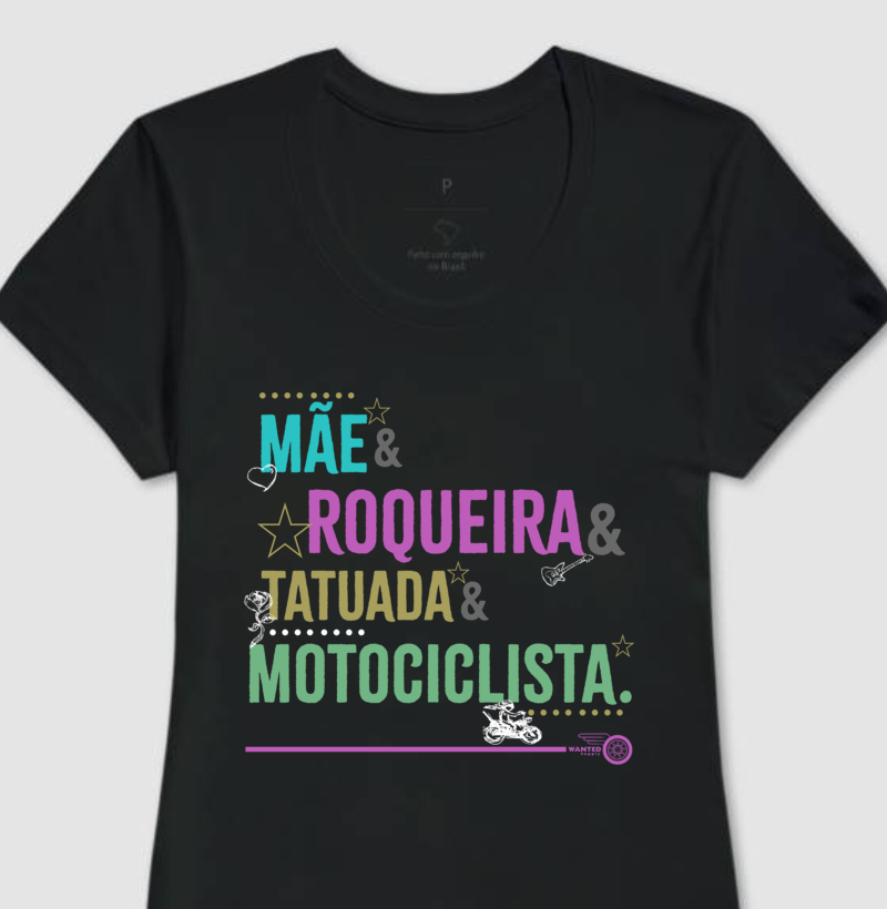 Mãe, Roqueira, Tatuada, Motociclista - Color