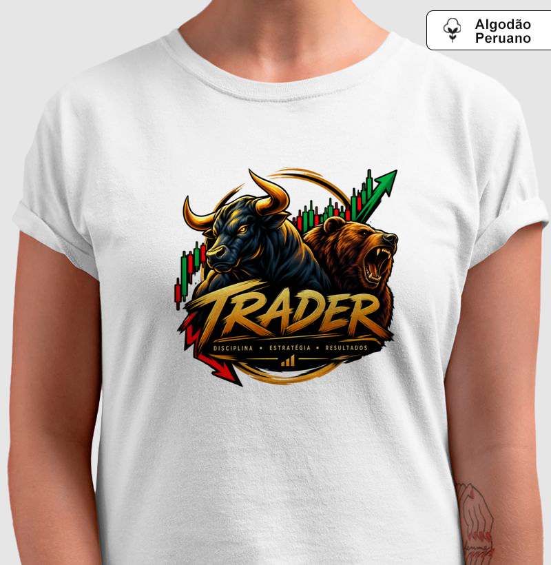 A Mentalidade do Trader - Camiseta Algodão Peruano