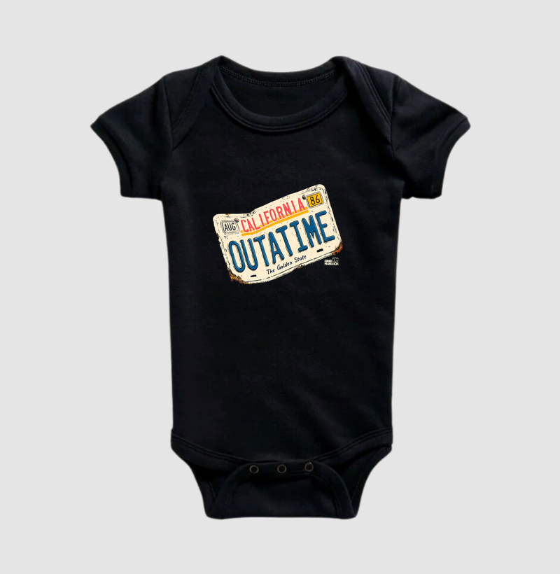 Camiseta OUTATIME — De Volta para o Futuro - Body Infantil