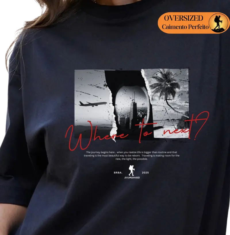 Camiseta Premium Where to Next? Reborn Travel | Excursionista