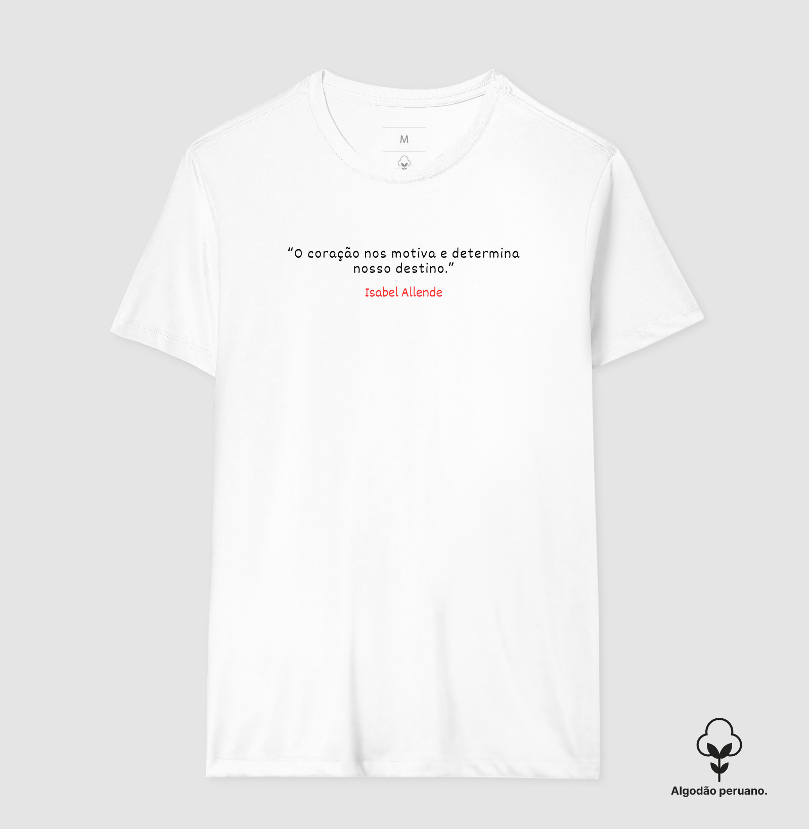 Camiseta Em Algodão Peruano Isabel Allende Coração
