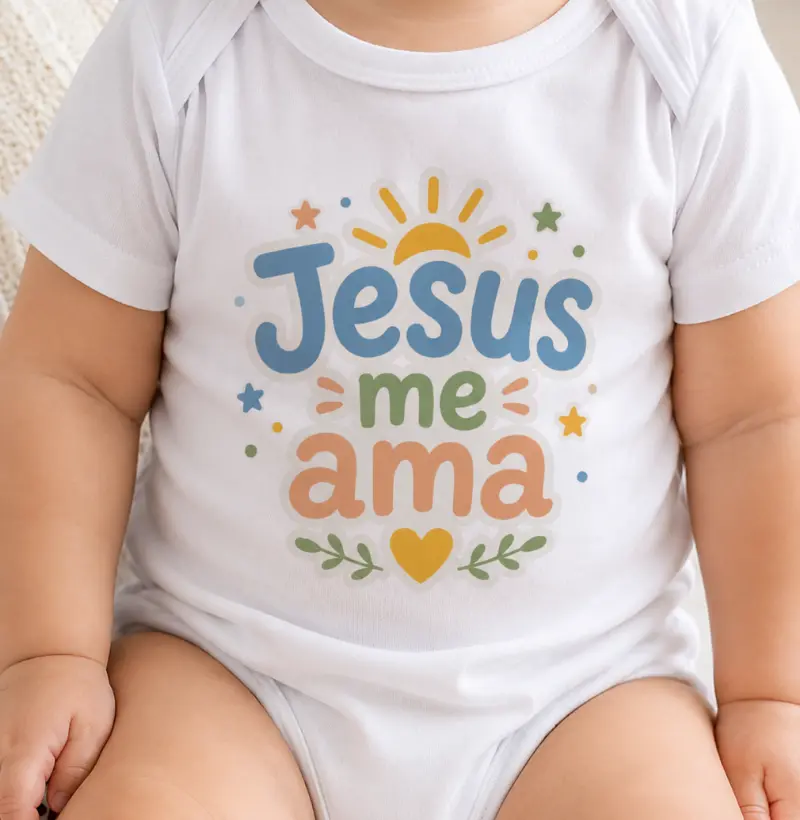Body Bebê Cristão Jesus Me Ama