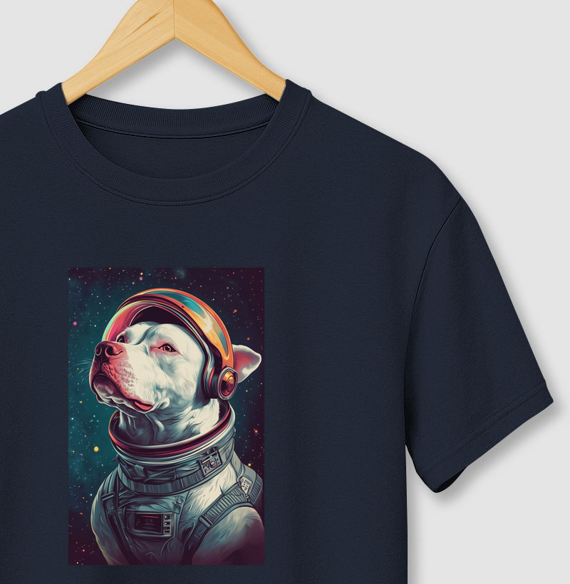 Pit Bull Branco Astronauta