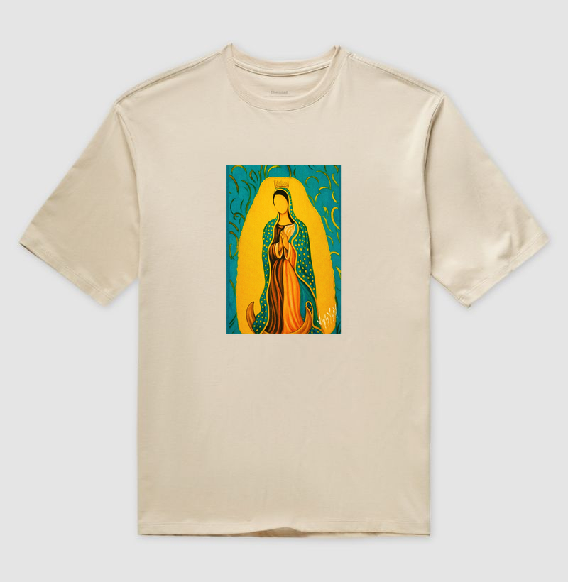 Camiseta Oversized Nossa Senhora de Guadalupe Arte Sacra