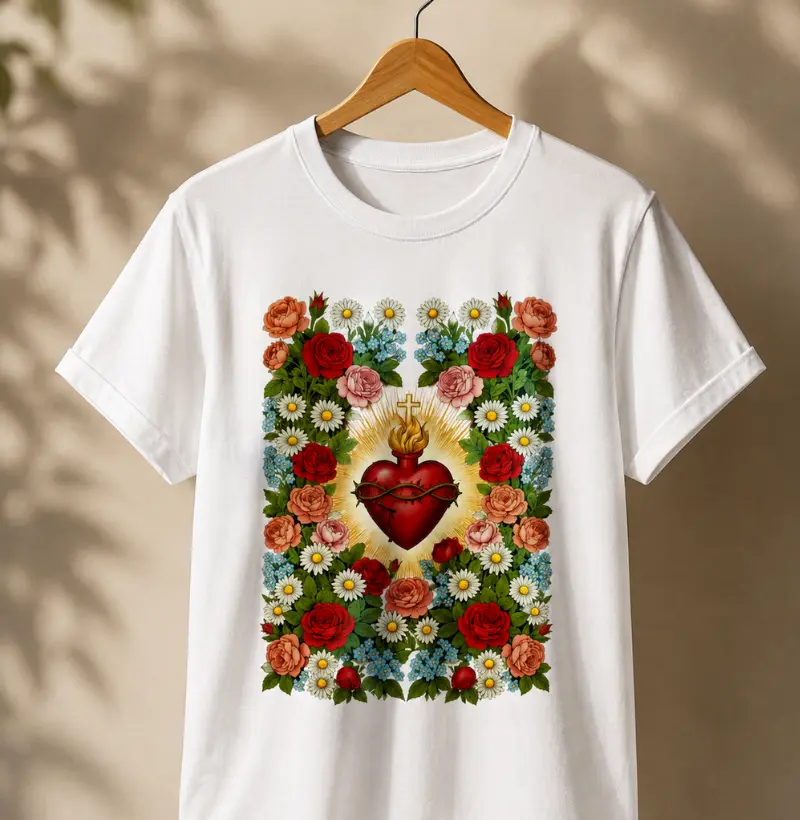 Camiseta Algodão Peruano Jardim do Sagrado Coração de Jesus