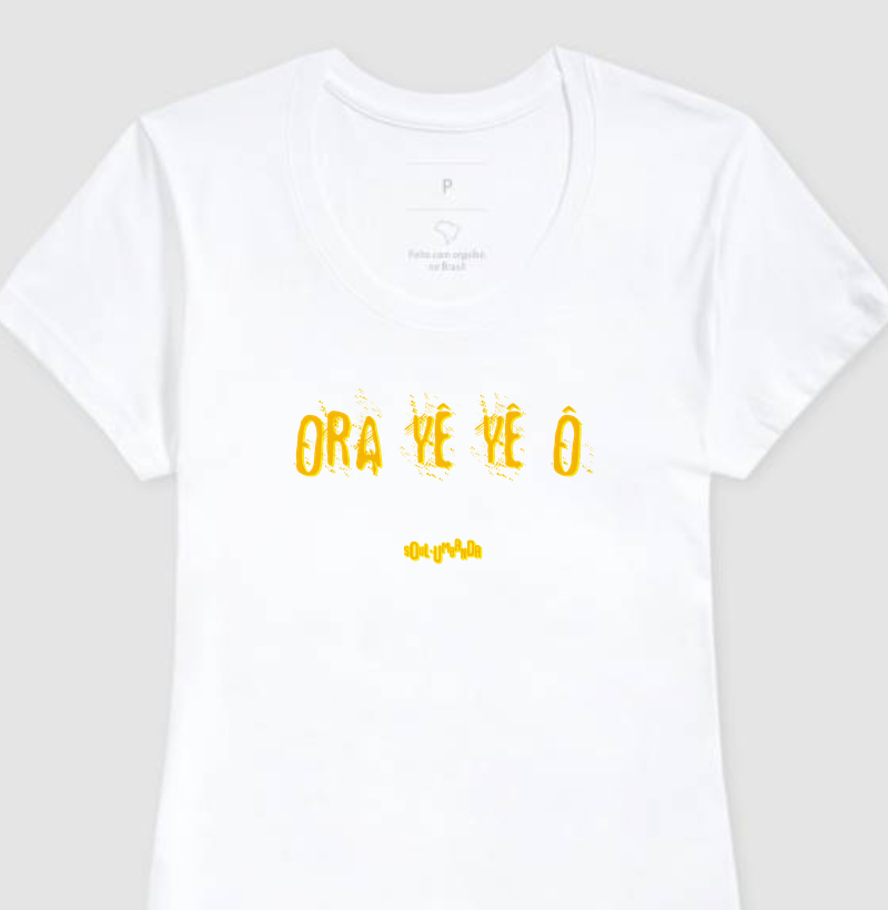 camiseta OXUM saudação feminina