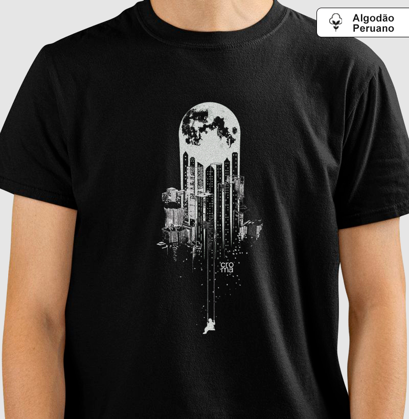 Camiseta Regular Algodão Peruano Lua Cheia