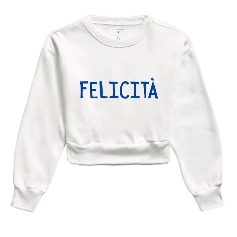 Moletom Cropped Felicità