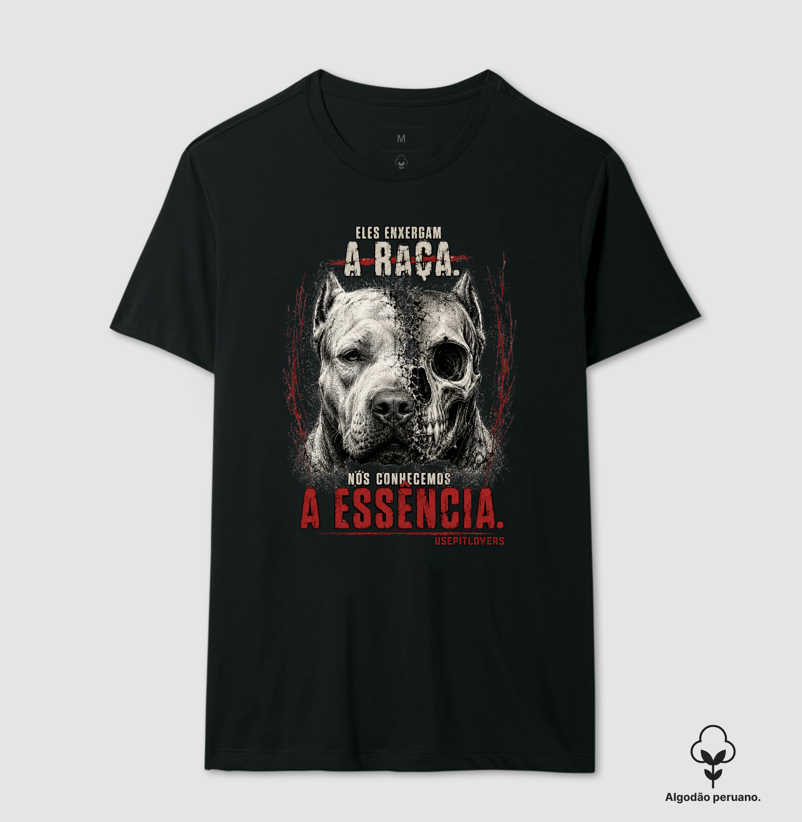 ELES ENCHERGAM A RAÇA. NÓS CONHECEMOS A ESSÊNCIA. - Camiseta Algodão Peruano