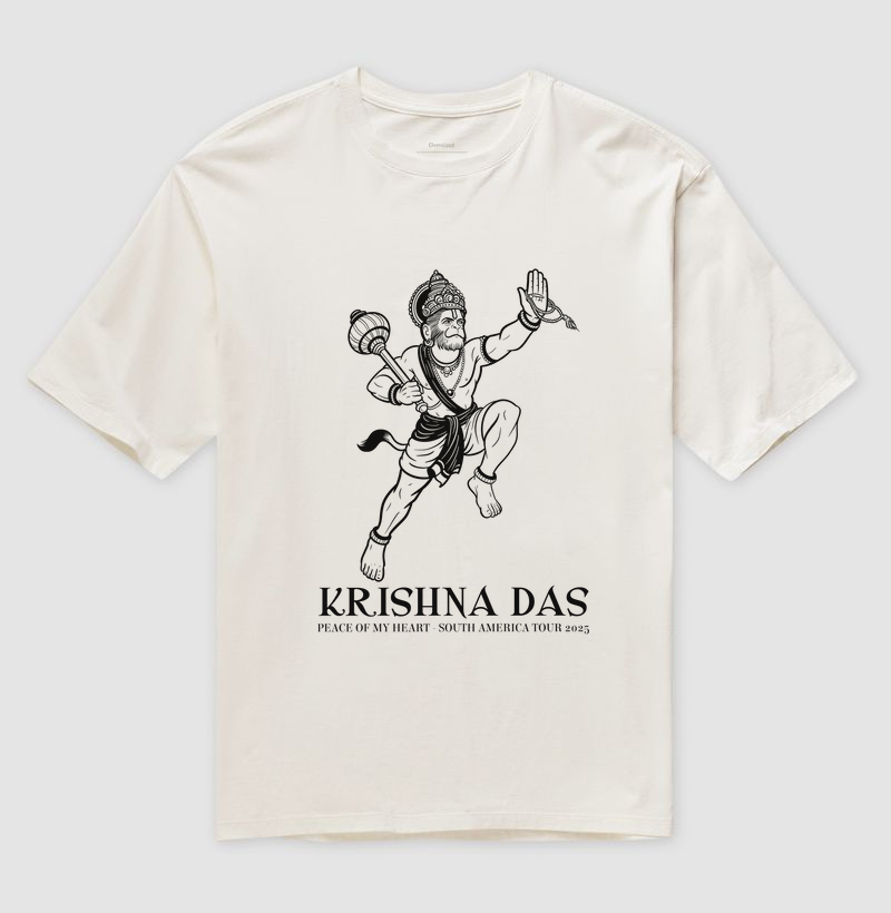 Hanuman Hand - Camiseta Oversized - Estampa Preta