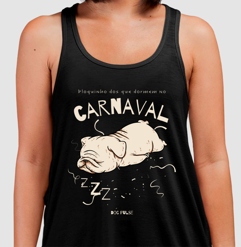 Camiseta Regata Dog Pulse - Bloquinho dos que dormem no Carnaval