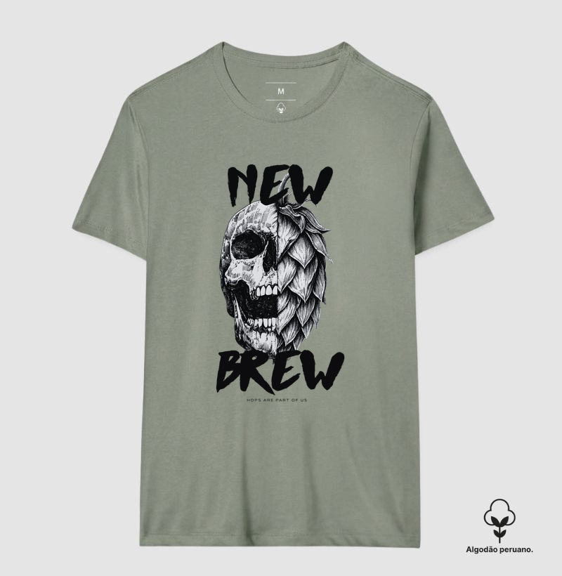Hops Are Part Of Us - New Brew - Camiseta Algodão Peruano