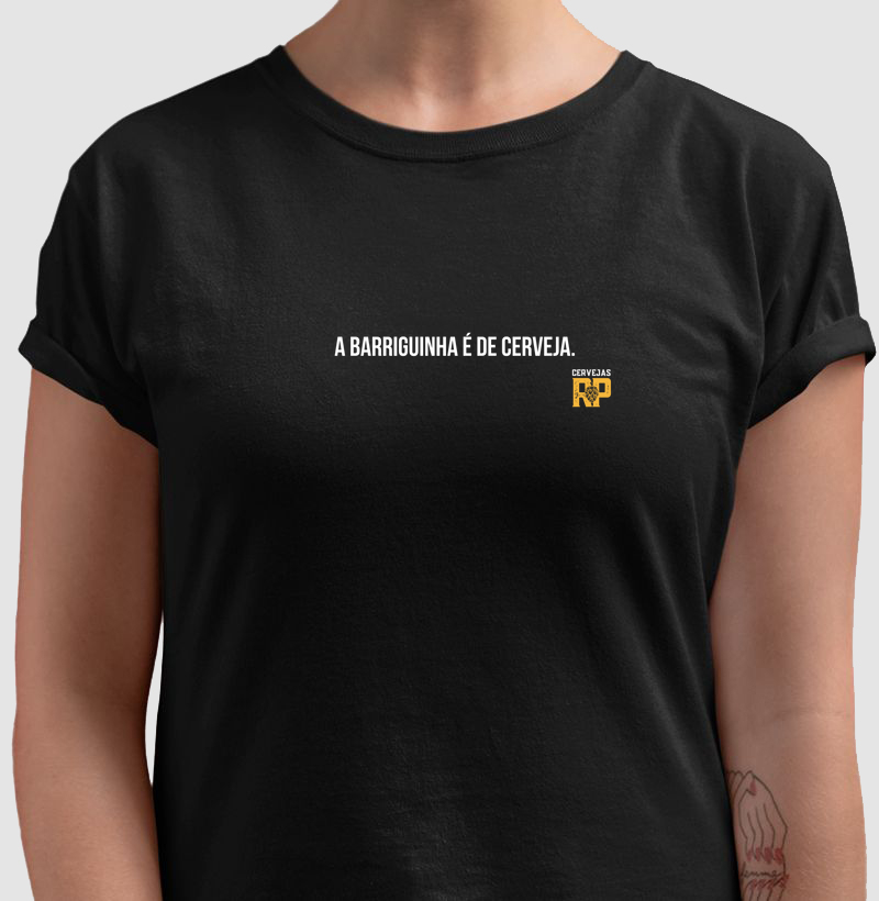 Camiseta A Barriguinha é de Cerveja