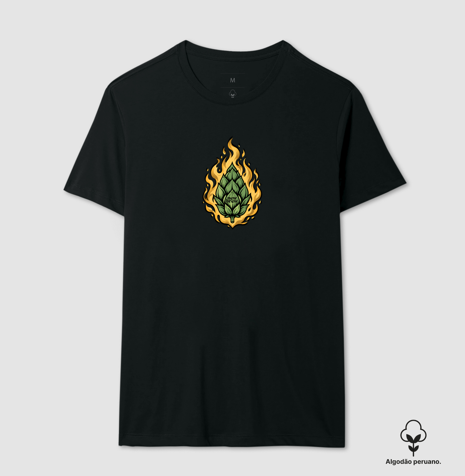 Hop On Fire - New Brew - Camiseta Algodão Peruano
