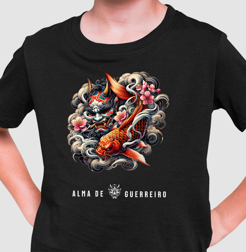 Camiseta Infantil Samurai Carpa - ADG Alma de Guerreiro