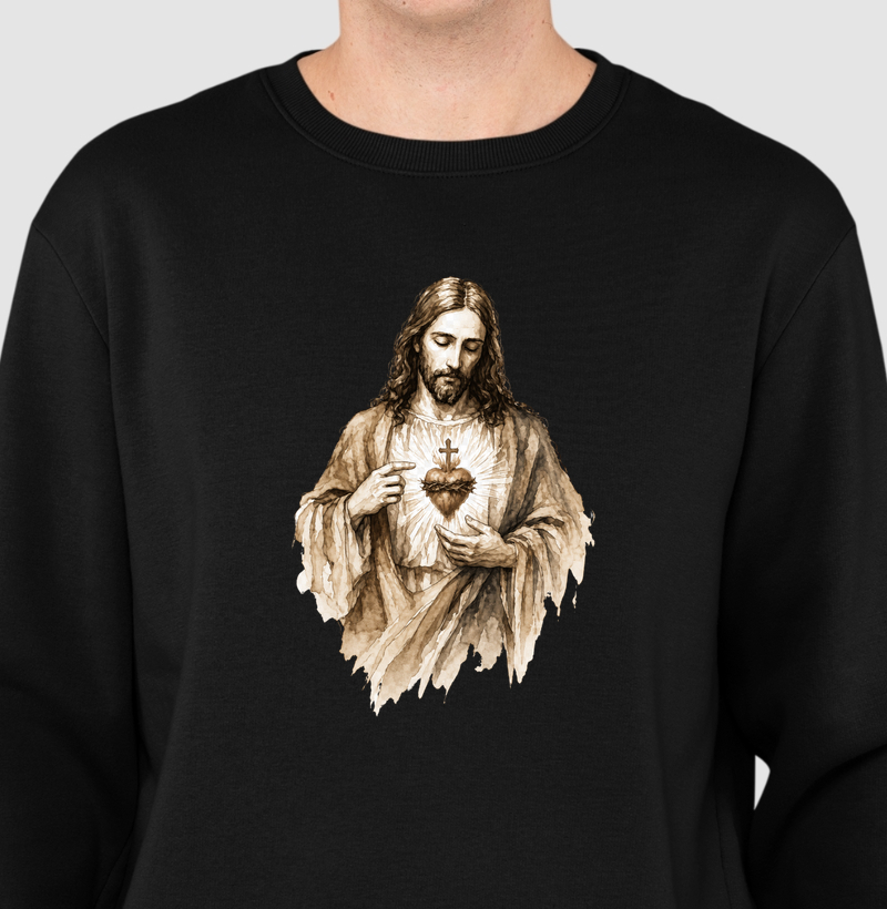 Suéter Moletom Sagrado Coração de Jesus