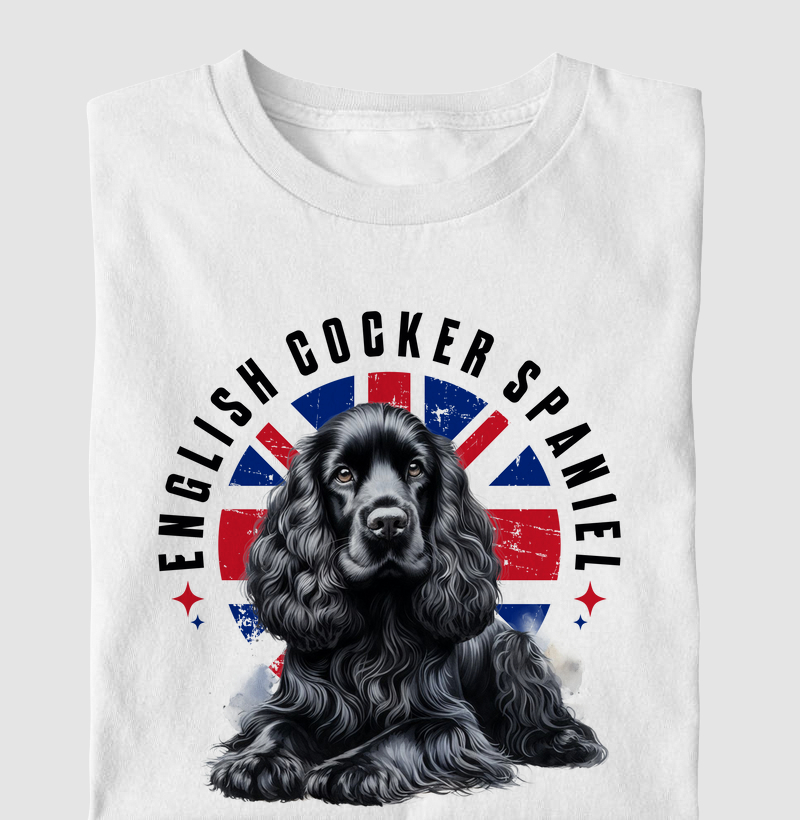 English Cocker Spaniel UK Flag Stars