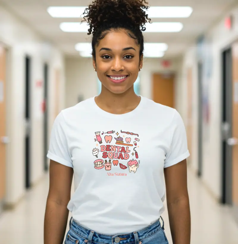 Camiseta Unissex 100% Algodão - Dental squad
