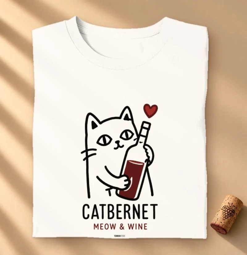 Camiseta Vinho  - Catbernet Meow & Wine