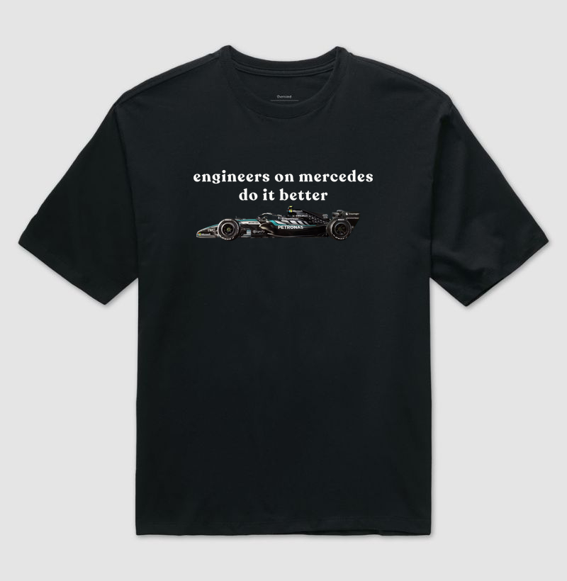 engineers on mercedes - Camiseta Oversized