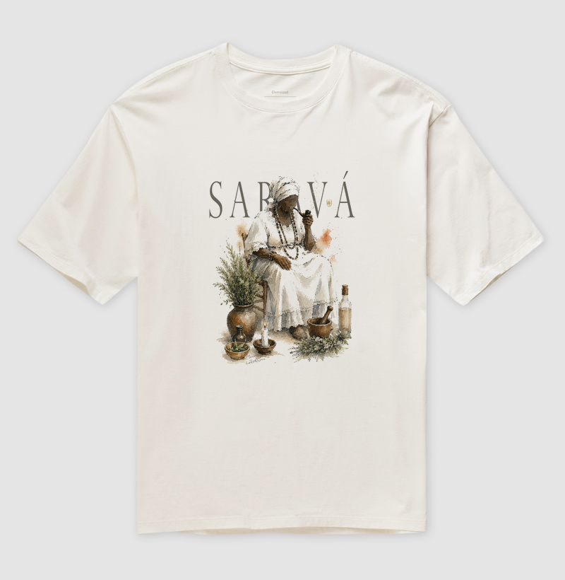 Preta Velha Saravá Maria Patuá - Camiseta Oversized