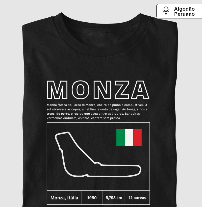 Circuito de Monza - Camiseta Algodão Peruano