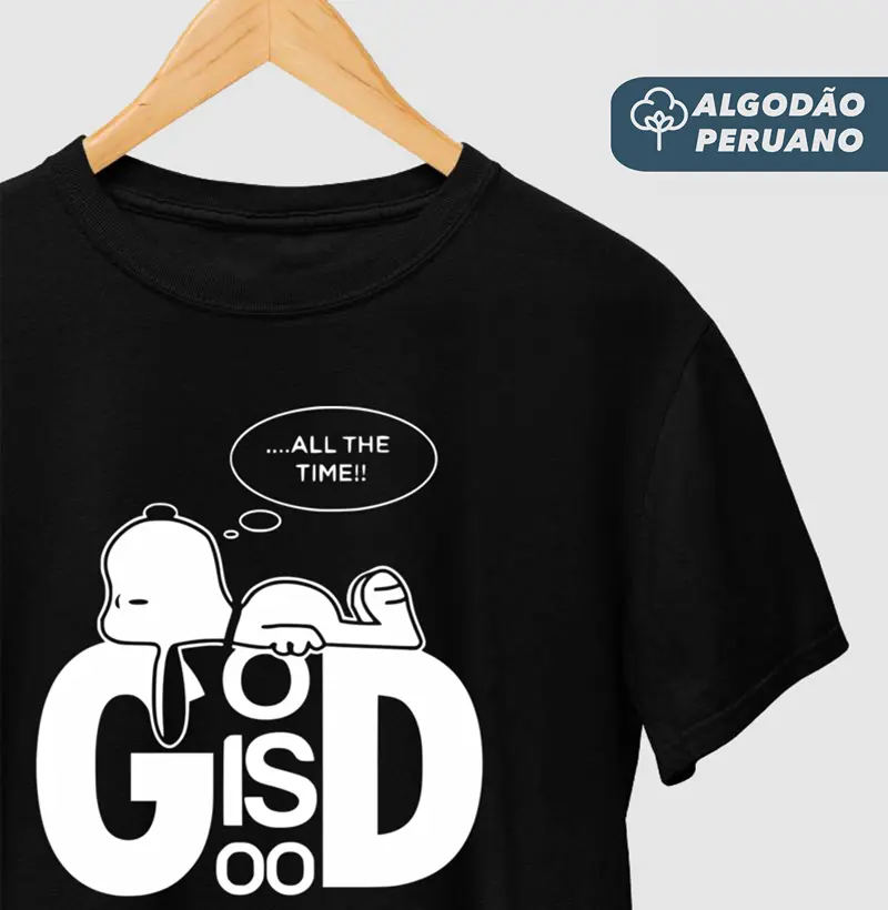 Camiseta Masc. Algodão Peruano God is Good - Camiseta Algodão Peruano
