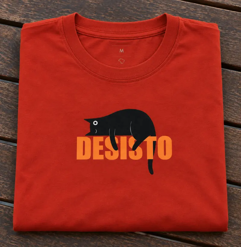 Camiseta Gato Desistindo - Camiseta