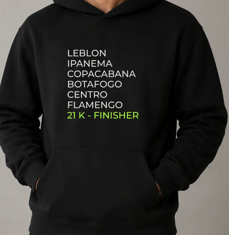 Hoodie Moletom Meia Maratona - Percurso Meia Maratona Rio 26