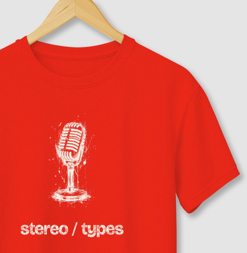 Microfone Vintage · Carvão · Traço Claro · STEREO TYPES