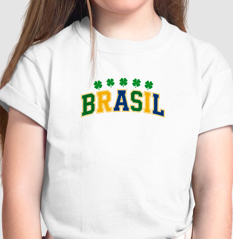 Camiseta Brasil Cores - Camiseta Infantil