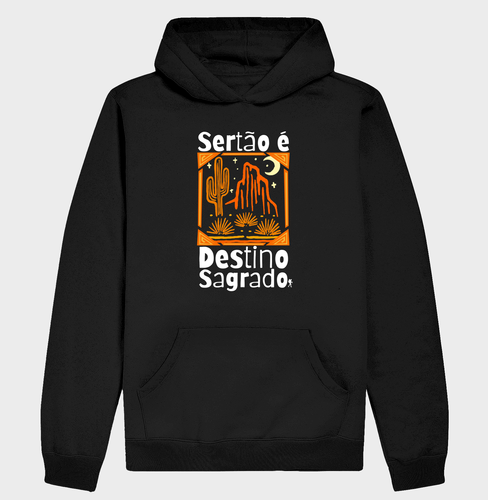 Camiseta Sertao e Destino Sagrado | Mandacaru Pedra Ilustrada Nordeste | Colecao Terra Arretada
