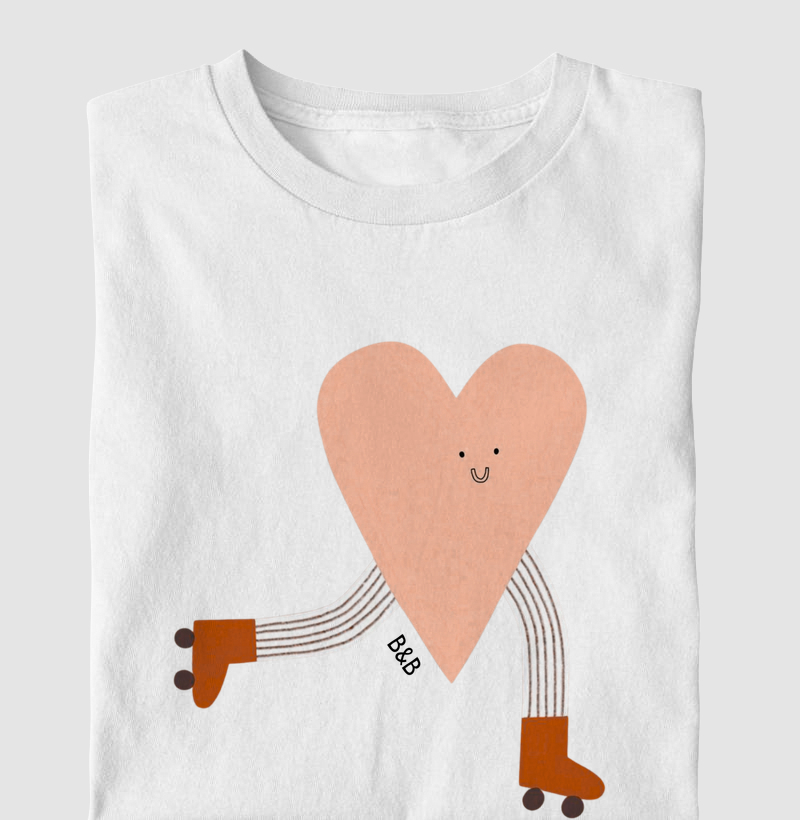 Camiseta Infantil Roller Heart