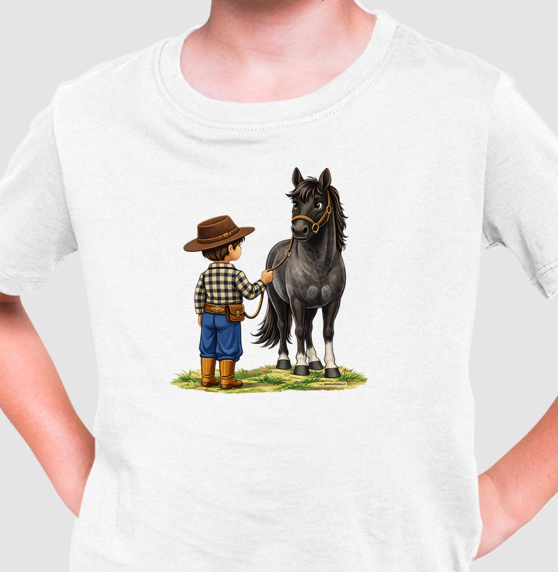 Menino Castanho e Cavalo 7