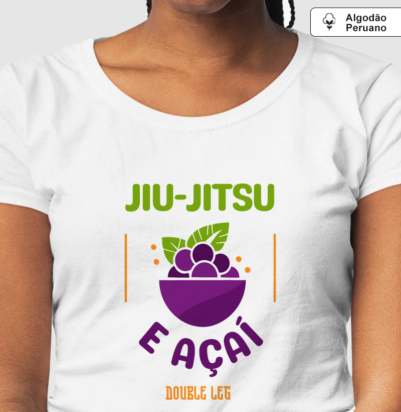 Camiseta algodão peruano "Jiu-jitsu e açaí"