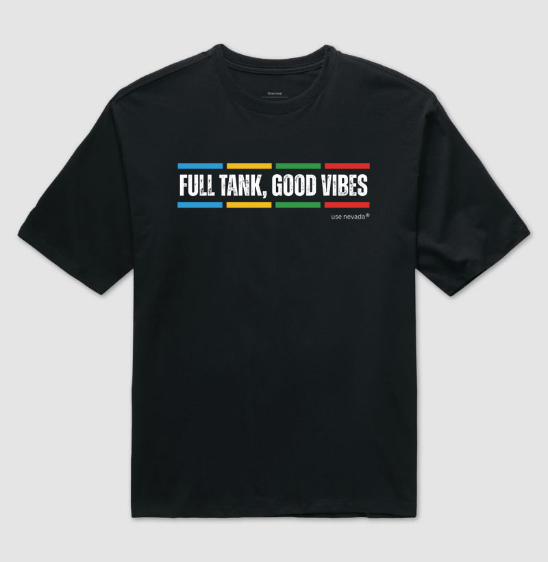 Camiseta Oversized - Full Tank, Good Vibes