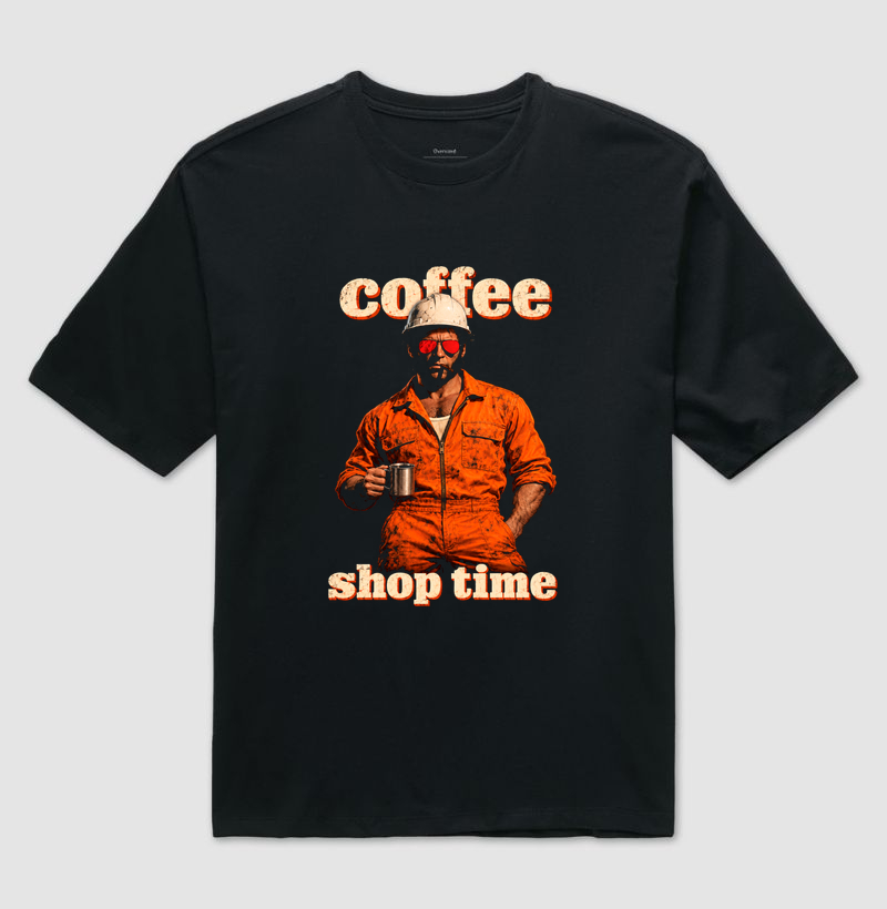 Coffee Shop Time - Wolverine - Camiseta Oversized