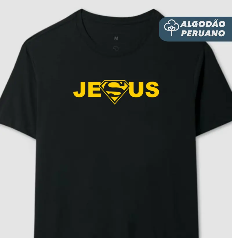 Camiseta Masculina Algodão Peruano Jesus Super