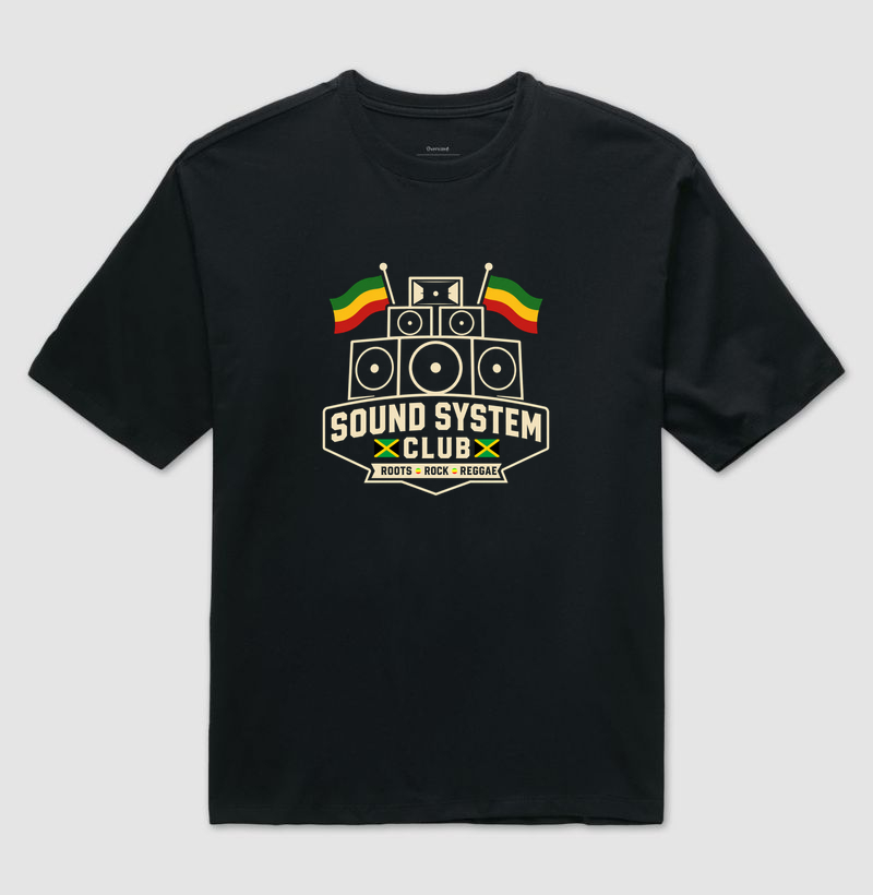 Jamaican Sound System Club - Camiseta Oversized